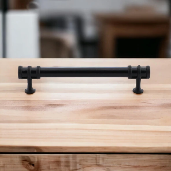 Sümbül Mobilya Mutfak Dolabı Çekmece Dolap Kulpları Kapak Kulpu Kulbu Siyah 128 Mm Metal Kulp - 5