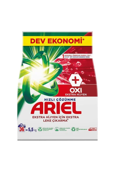 Ariel Oxi 5,5 Kg Hızlı Çözünme Toz Çamaşır Deterjanı - 2