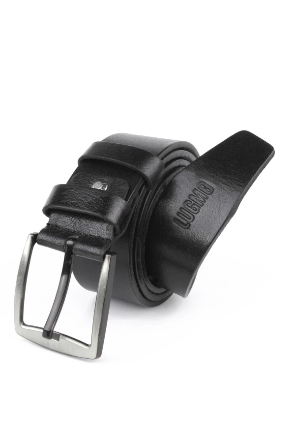 Hakiki Deri Erkek Kemer Extra Yumuşak 4,5 cm Kot Siyah - Resim 2