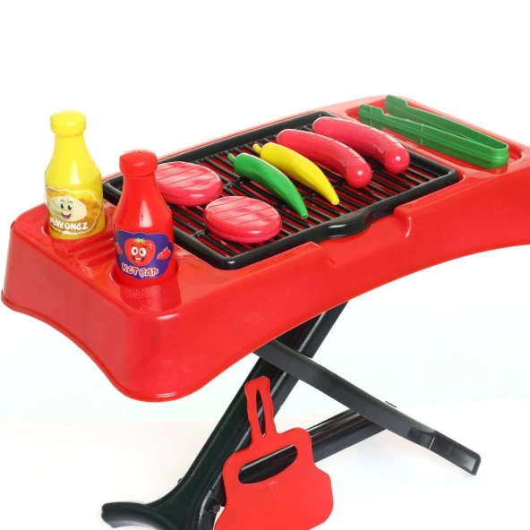 Asya Oyuncak Kutu Barbekü Seti SMK013,Küçük Aşçılar İçin 14 Parça Oyuncak Set - 2