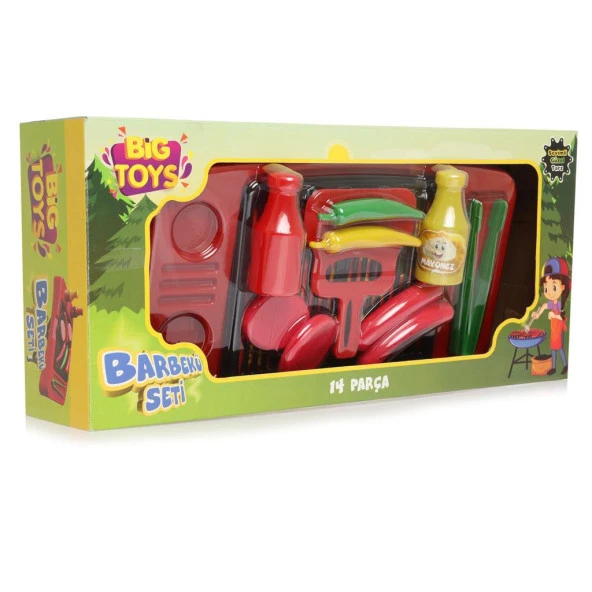 Asya Oyuncak Kutu Barbekü Seti SMK013,Küçük Aşçılar İçin 14 Parça Oyuncak Set - 5