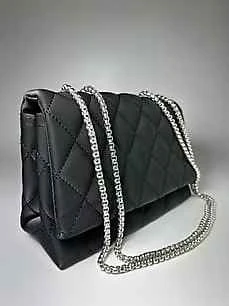 Bagorama CAPIC Kadın Zincirli Kapitone Suni Deri Omuz Çantası