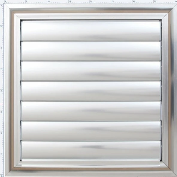 45x50 Temmenfez Piramit Aluminyum Parlak Krom Banyo, Wc Havalandırma Menfez, - 3