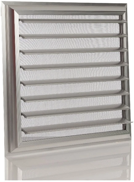 40x40 Temmenfez Piramit Aluminyum Parlak Krom Banyo, Wc Havalandırma Menfez, Panjuru ARKA YÜZ ALÜMİNYUM TELLİ ürün görseli 1