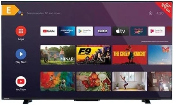 Toshiba 50" 4K Ultra HD Android Televizyon 126 Ekran