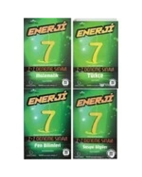 7. Sınıf Enerji Matematik Fen Türkçe Sosyal Deneme Seti 4 Kitap