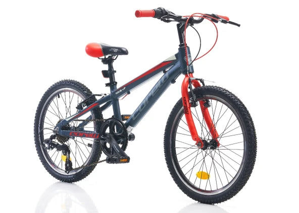 Corelli Rave Up 20 jant v fren 1x7 vites çocuk bisikleti siyah-kırmızı