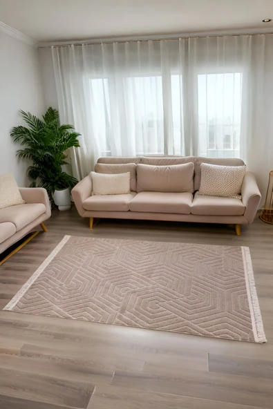 Bergama Desenli Dekoratif Dokuma Halı Salon Yatak Odası ve Koridor Halısı 9802A - 6