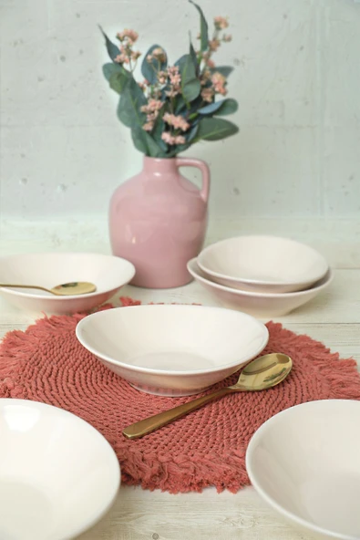 Keramika Krem Stella Kase 18 cm 6 Adet 030