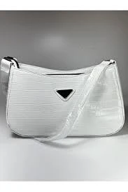 Bagorama PRAD Kadın Suni Deri Desenli Baget Omuz Çantası - 11