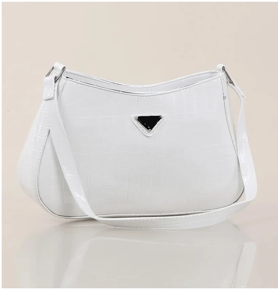 Bagorama PRAD Kadın Suni Deri Desenli Baget Omuz Çantası - 10