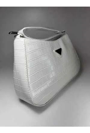 Bagorama PRAD Kadın Suni Deri Desenli Baget Omuz Çantası - 12