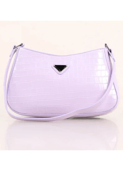 Bagorama PRAD Kadın Suni Deri Desenli Baget Omuz Çantası - 4