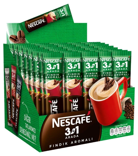 Nescafe 3ü1 Arada Fındık Aromalı Kahve 48 Adet