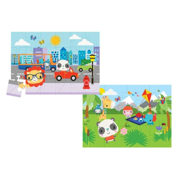 FP 13407 Fisher Price Baby Puzzle City Fun Picnic 2In1