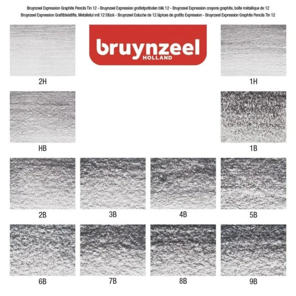Bruynzeel Expression Graphite Çizim Seti 12'li - Resim 2