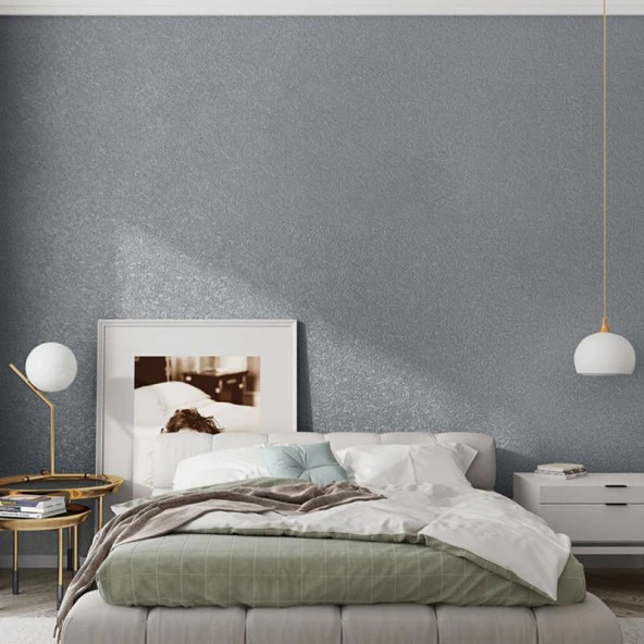 Renkli Duvarlar 50x280cm(1,4m2) KoyuGri Antasit Kendinden Yapışkanlı Duvar Kağıdı Dokulu Esnek Silinebilir - 2