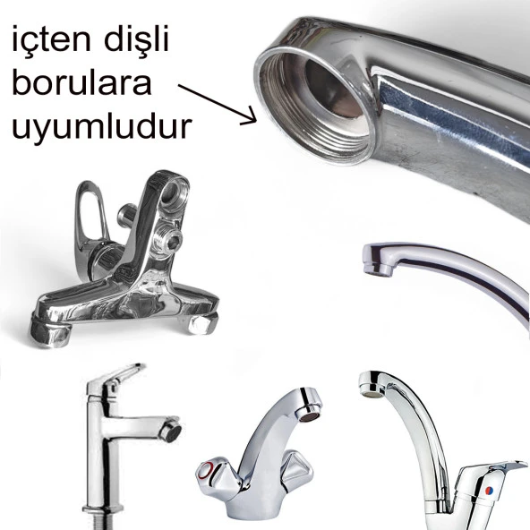 Aletçantam Perlatör Süzgeç Mix Lavabo Banyo Batarya Filtre Musluk Tasarruf Ucu - 5 Adet - 2