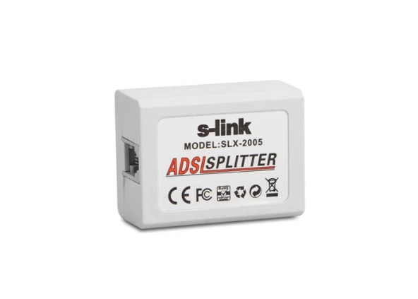 S-LINK ADSL SPLITTER,FİLTRELİ,KUTULU (SLX-2005)