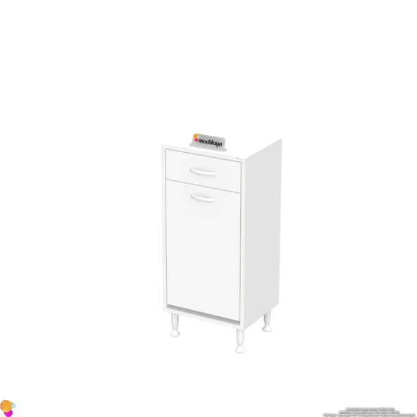 Modilayn MELİS 45x88x32,5 cm ÇEKMECELİ ÇAMAŞIR SEPETLİ BANYO DOLABI - 6