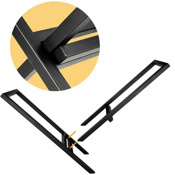 Şömine Kenarı Odunluk Metal Odunluk Odun Kovası - 7