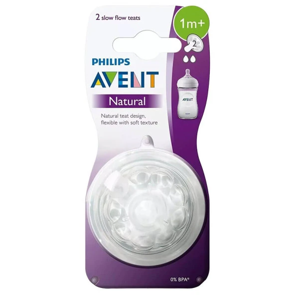 Avent Biberon Emzik Natural 1 Ay+ 2 Delik 2'li