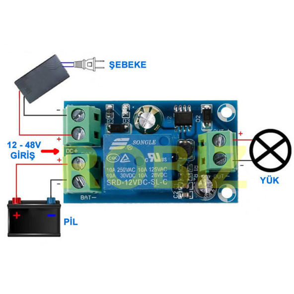 DC12V / 48V Ups Modül Enerji Kesintisi Acil Durum Güç Kaynağı Akü Otomatik Seçim Yük Kapanma - 3