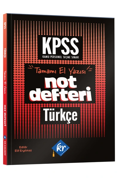 2026 Önlisans- Lise KPSS Türkçe Konu Anlatımlı Not Defteri KR Akademi Yayınları