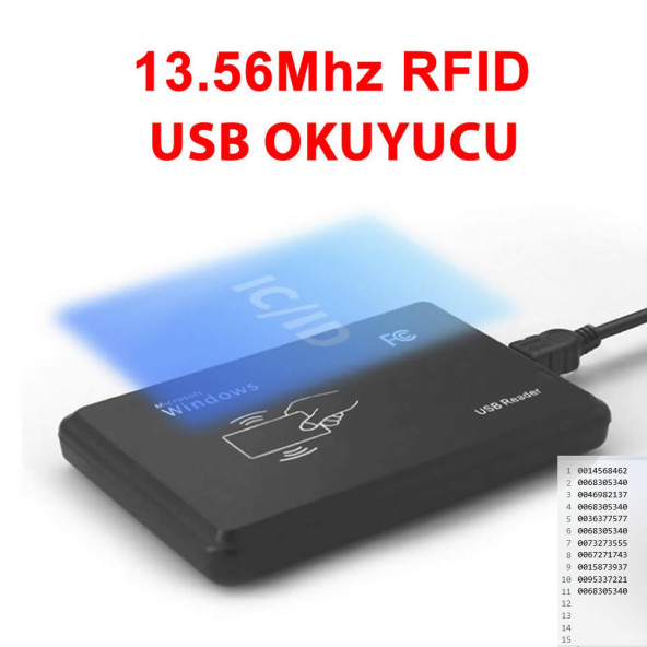 13.56Mhz Usb Rfid Okuyucu RFID Manyetik Kart Anahtarlık Etiket Okuyucu Personel Takip Kapı Giriş - 1