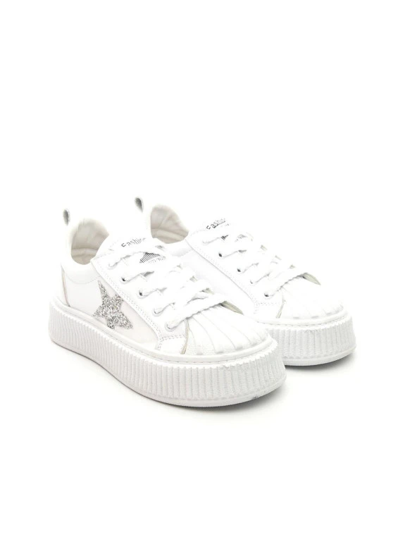 Potinonline 7100 Kadın Yıldız Desen Sneaker Ayakkabı - 3