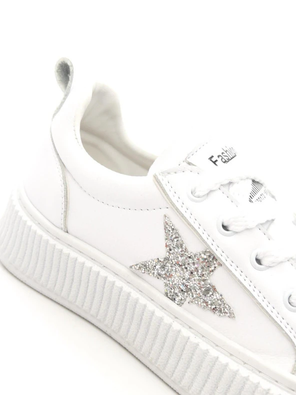 Potinonline 7100 Kadın Yıldız Desen Sneaker Ayakkabı - 6