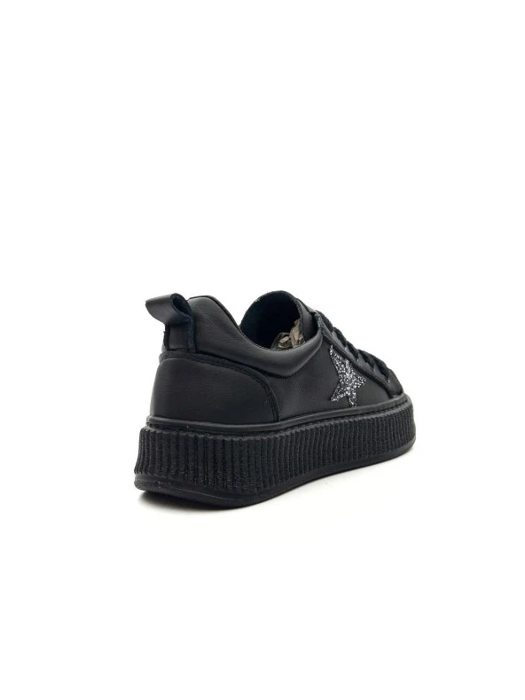 Potinonline 7100 Kadın Yıldız Desen Sneaker Ayakkabı - 7