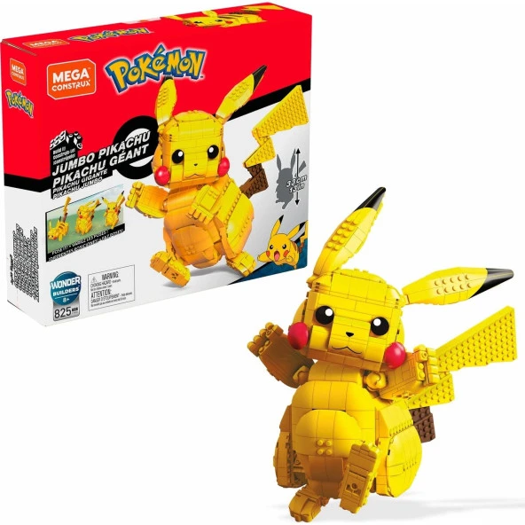 Mega Pokemon Jumbo Pikachu Figürü 825 Parça