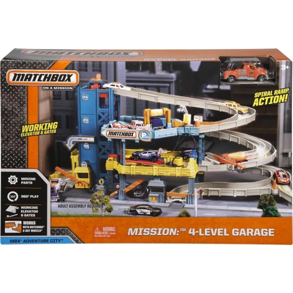 Mattel Matchbox 4 Seviyeli Garaj Servis İstasyonu - 6