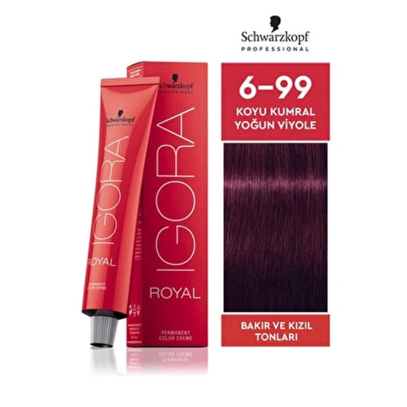 Schwarzkopf Igora Royal 6-99 Yoğun Viyole Koyu Kumral Tüp Saç Boyası