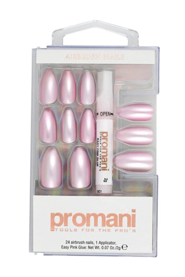 PROMANİ PEARL PİNK TAKMA TIRNAK KİTİ