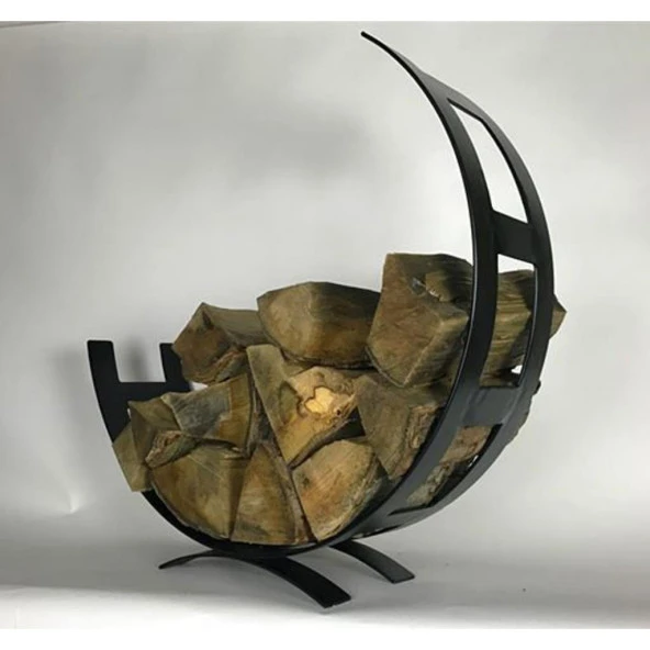 Şömine Odunluk Kova Ay Şeklinde Dış Mekan Odunluk - 3