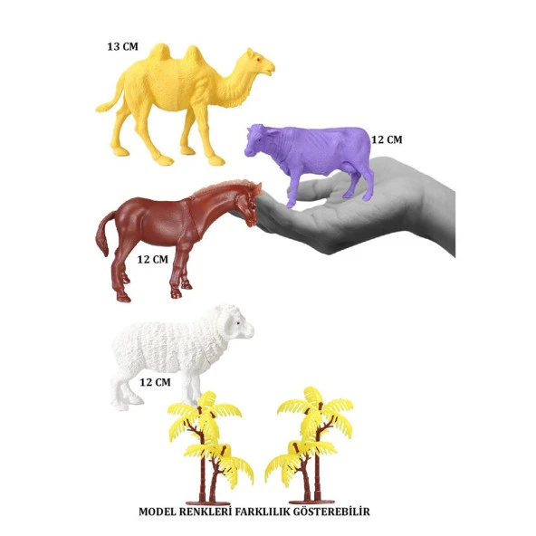 NessiWorld 706 Toy Play 6 Parça Çiftlik Hayvanları Figür Seti 12-13 cm
