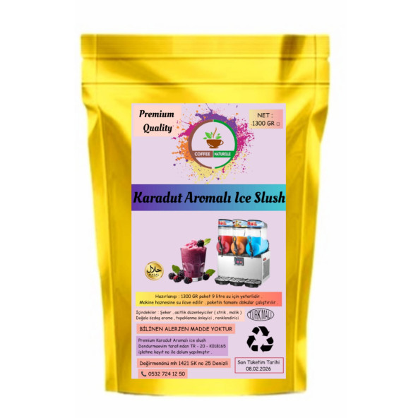Karadut Aromalı İce slush bıcı bıbı buzlaş tozu 1300 gr