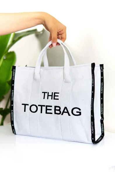 Bagorama TOTTE Kadın Keten Kumaş Yazılı Çapraz Askılı Omuz Çantası