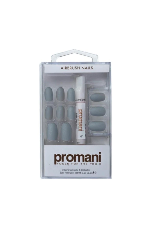 PROMANİ MAT ANTRASİT GRİ TAKMA TIRNAK KİTİ