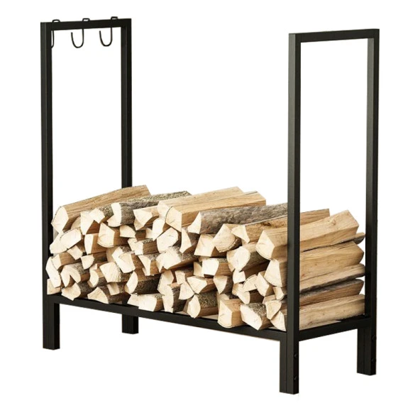 Odun Taşıma Sepeti Şömine Önü Metal Odun Sehpası ürün görseli 1