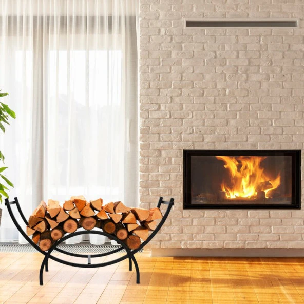 Metal Odun Kovası Şömine Yanı Tasarım Odunluk - 5