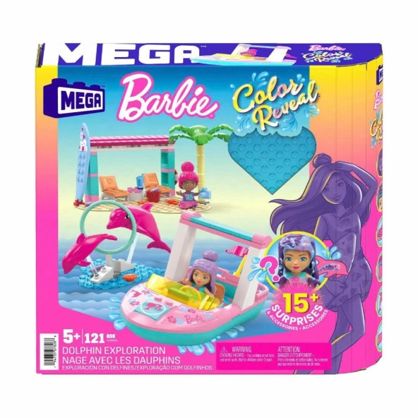 HHW83 MEGA™ Barbie® Color Reveal™ Yunus Keşfi 121 parça +5 yaş