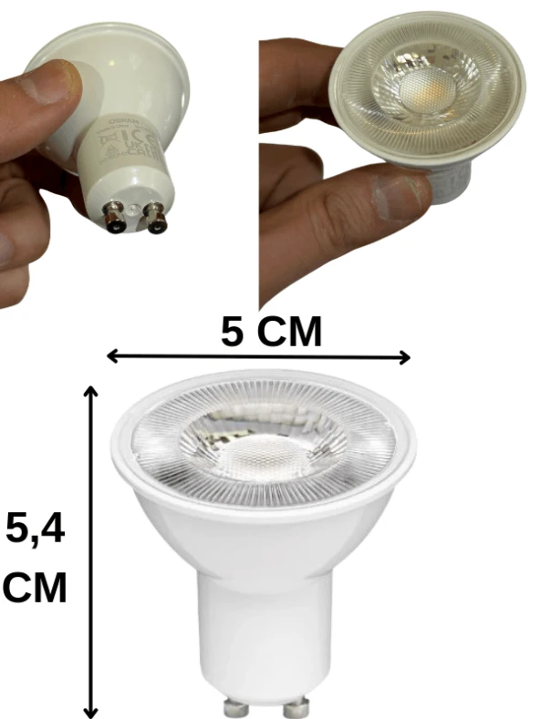 Osram Par16 4.5W (50W) 2700K (Sarı Işık) GU10 Duylu Led Spot (2 Adet) - Resim 4