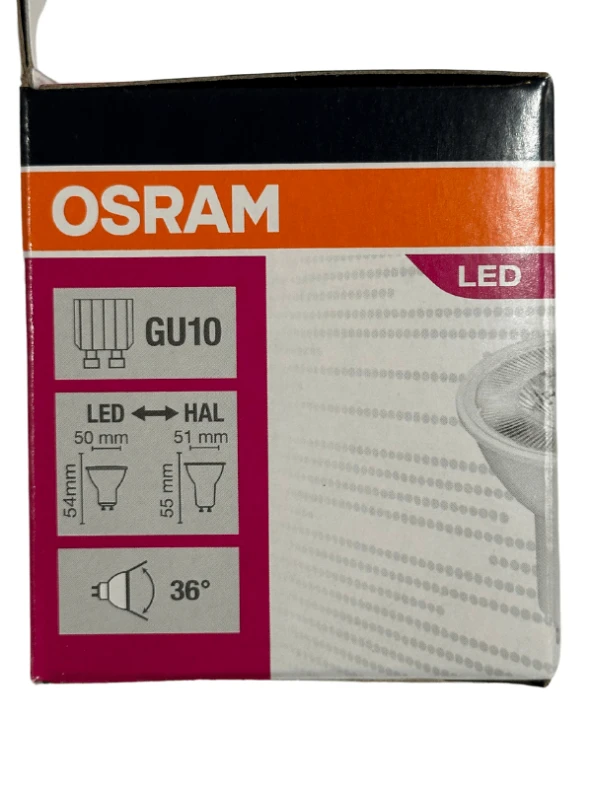 Osram Par16 4.5W (50W) 2700K (Sarı Işık) GU10 Duylu Led Spot (8 Adet) - 4