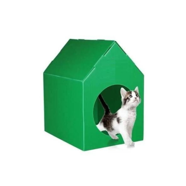 Yeşil Kedi Köpek Evi Kulübesi Yuvası Plastik Demonte Taşınabilir