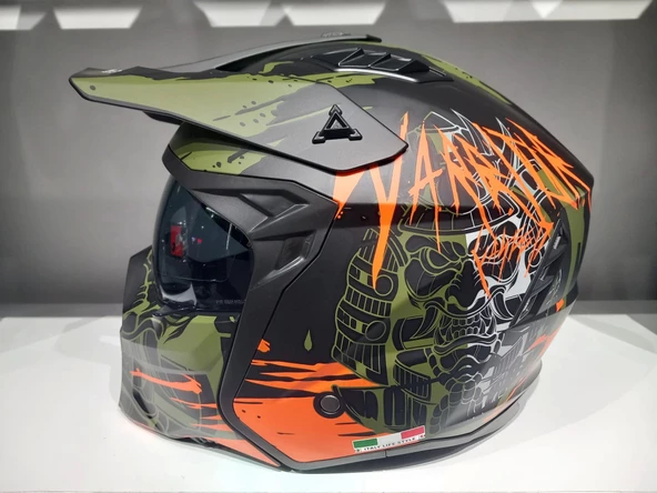 KASK SWAY X1-X SEUL BLACK/GREY/TURUNCU ÇENE ÇIKAN - 4