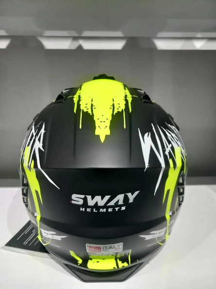 KASK SWAY X1-X SEUL BLACK/YELLOW ÇENE ÇIKAN - 3