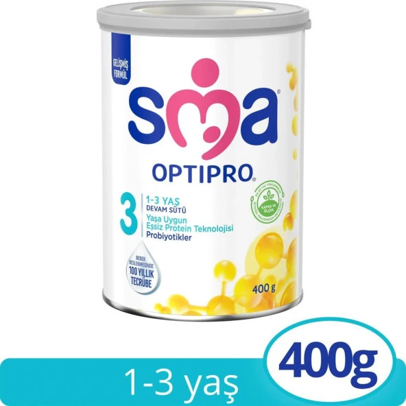 SMA Optipro Probiyotik 3 Bebek Devam Sütü 1-3 Yaş 400gr
